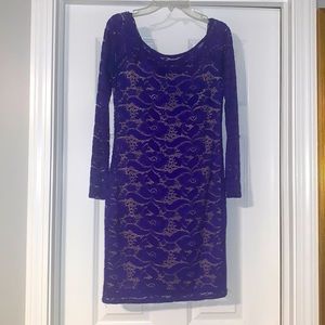 Blue long sleeve dress